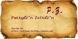 Pattyán Zoltán névjegykártya