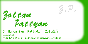 zoltan pattyan business card